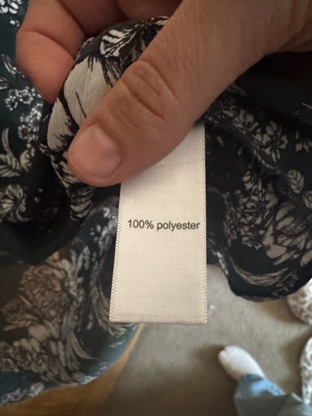 Maurices Teal and White Floral Kimono Top - Large - Picture 5 of 5